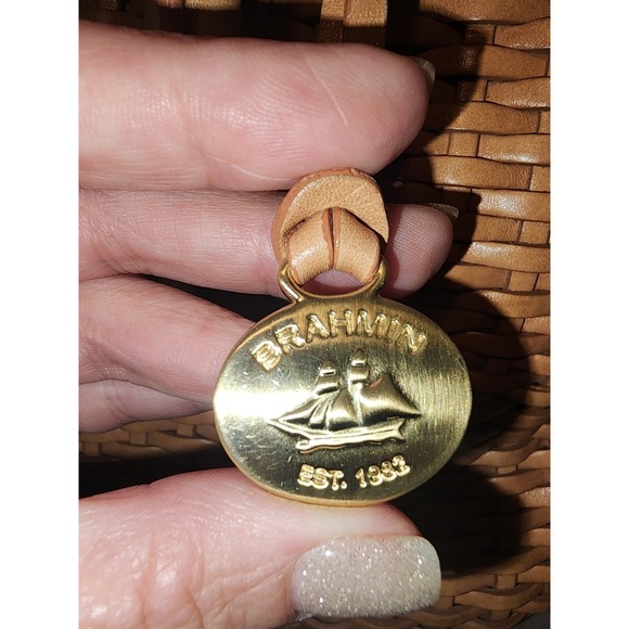 Brahmin Woven Leather Shoulder Bag, Large,  Used But Great Condition! - Picture 4 of 6